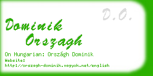 dominik orszagh business card